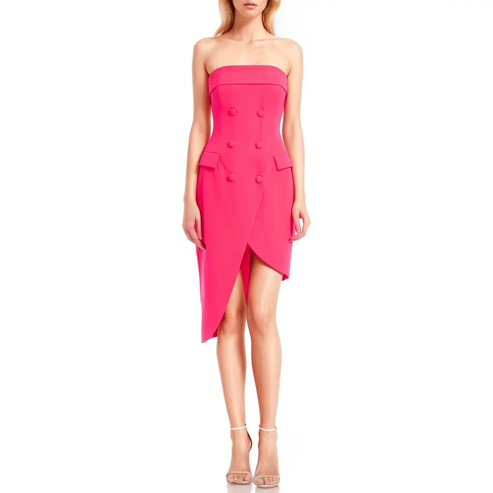 Strapless Tulip Hem Cocktail Dress